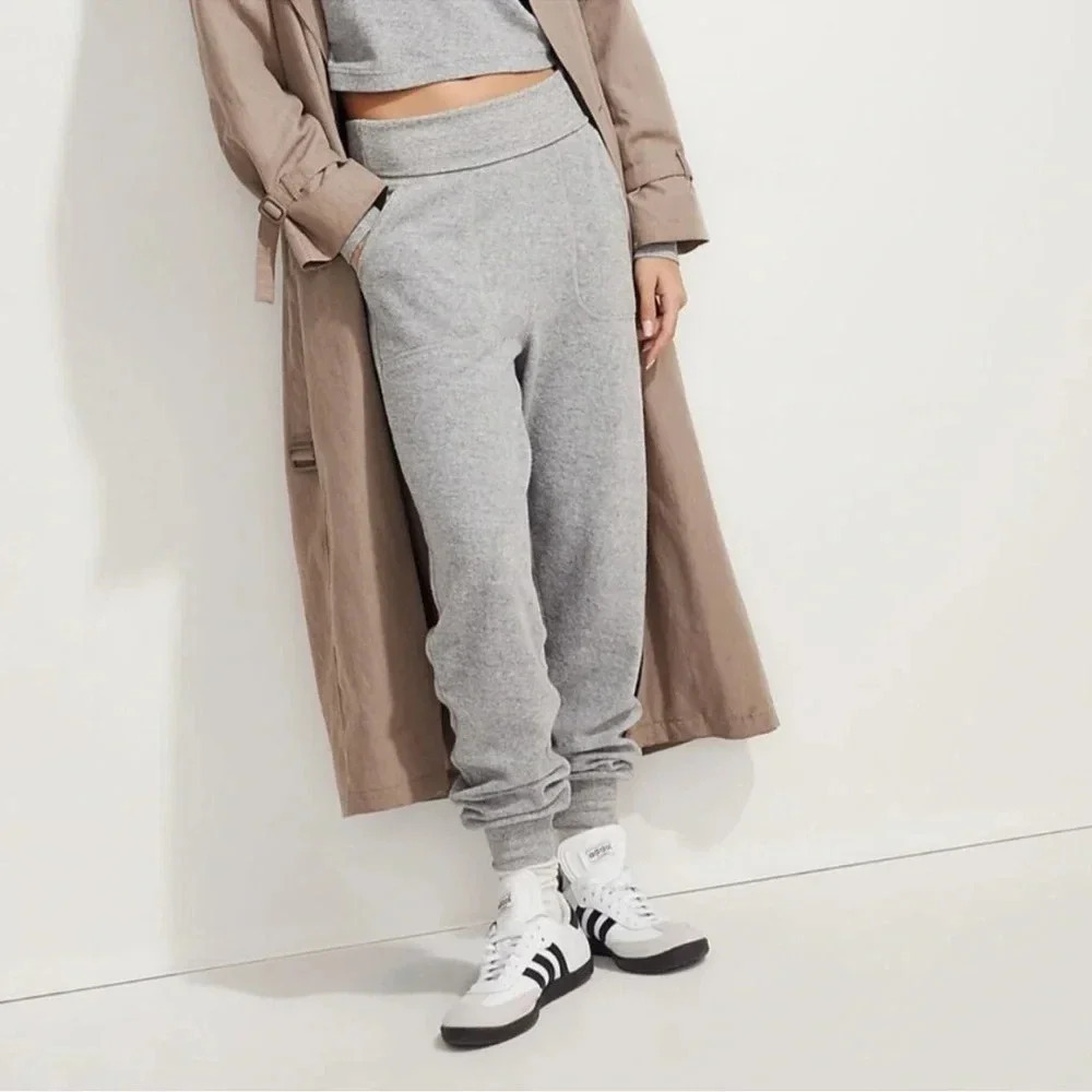 MWL Madewell Foldover waist band sporty heathered joggers size Xxs